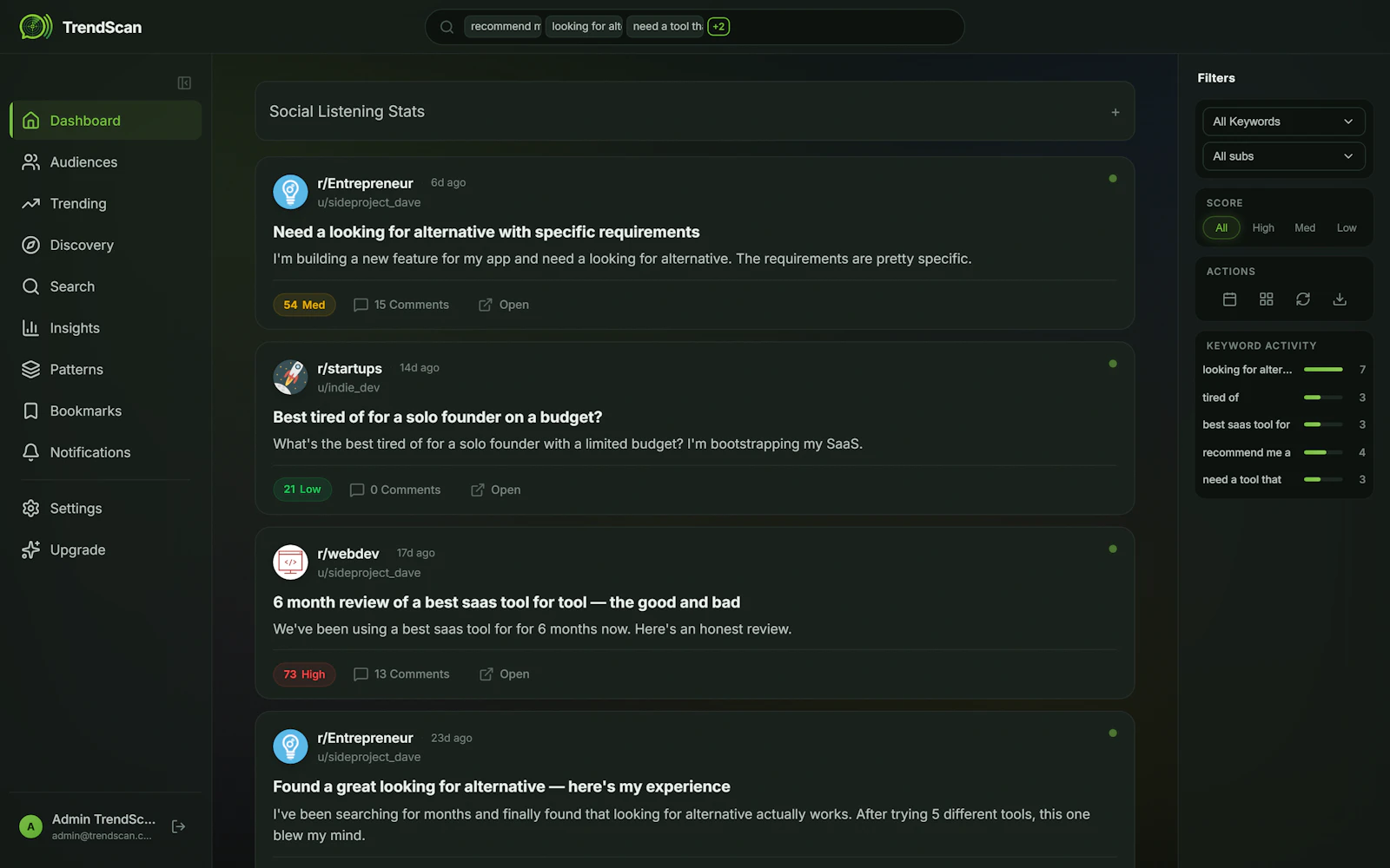 TrendScan — Find customers on Reddit screenshot 2