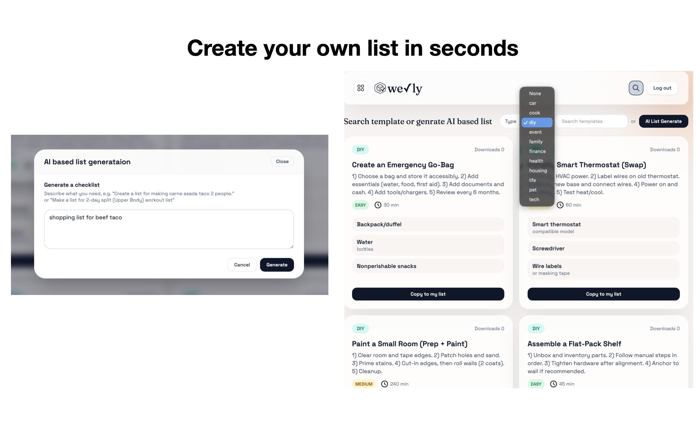 we✓ly - Screenshot 4 showing product features and functionality