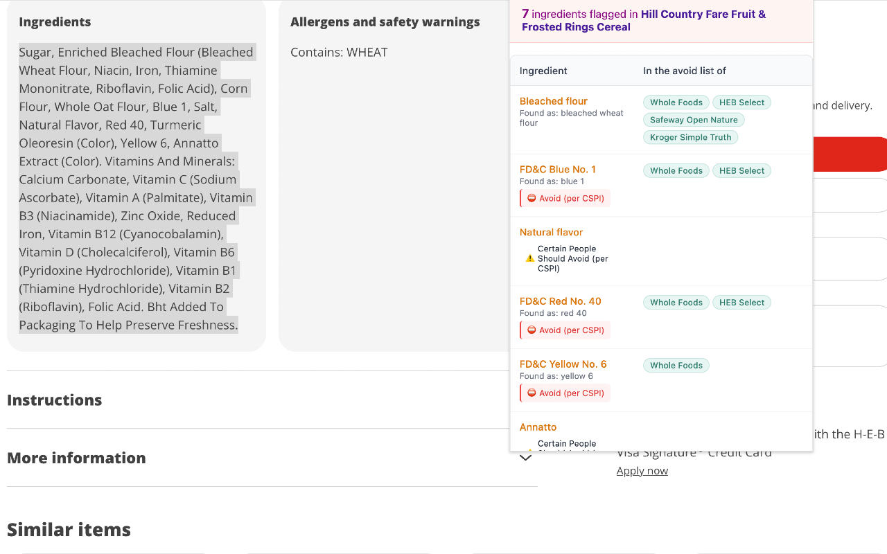 Capzicum - food scanner in your lap - Screenshot 3 showing product features and functionality