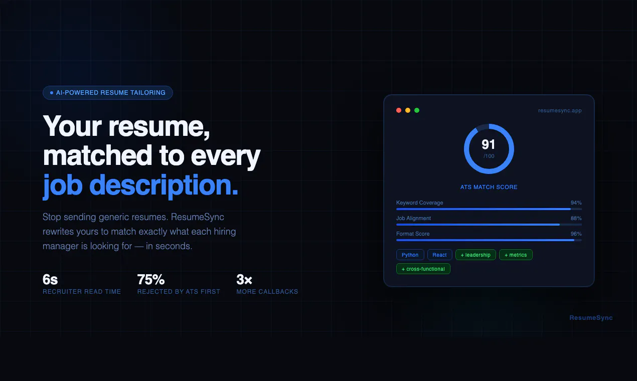 ResumeSync product banner