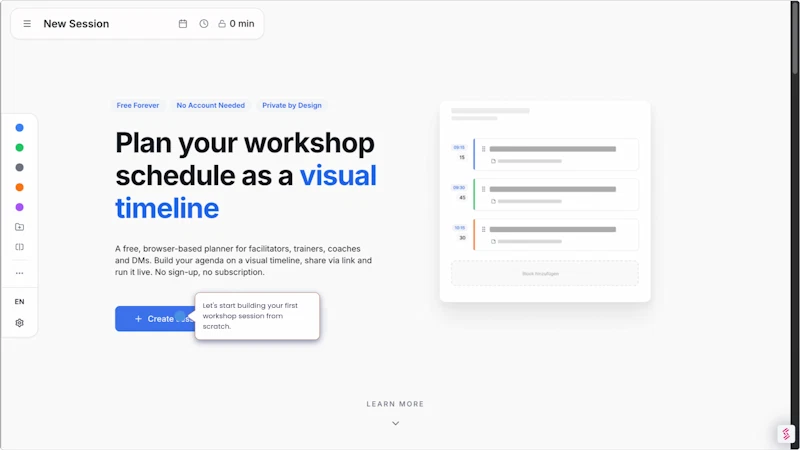Sessionplan screenshot 4