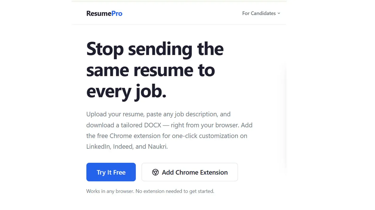 Banner del producto Resumepro.win - Interview Prep