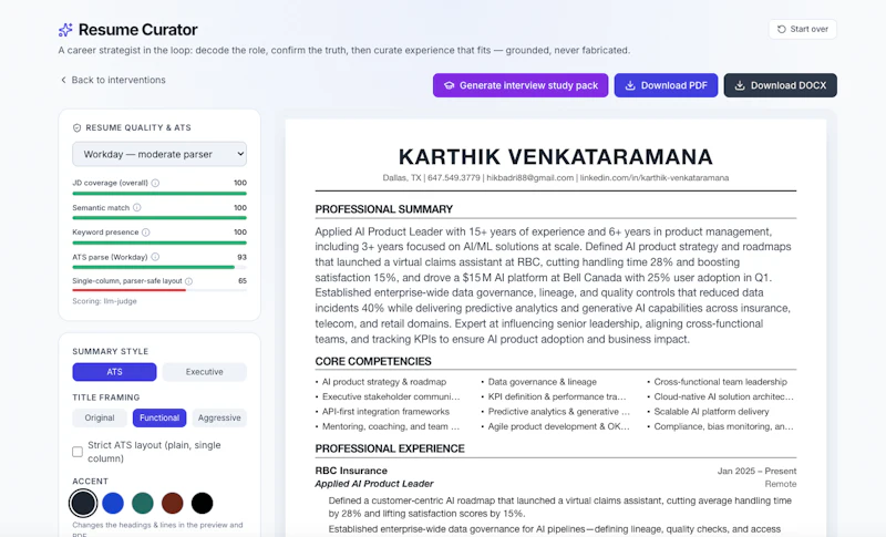 Resume Interview screenshot 17