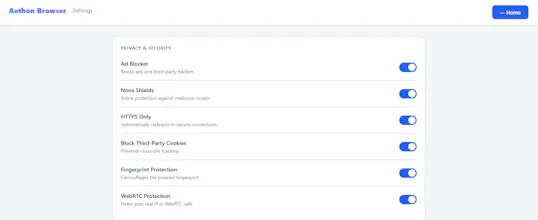Aethon Browser gallery image