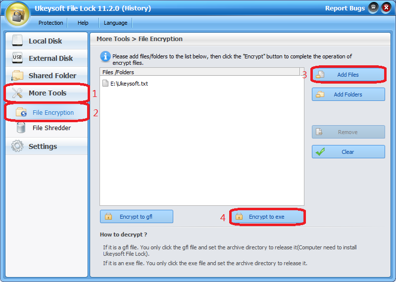Verrouillage du fichier Ukeysoft media 6