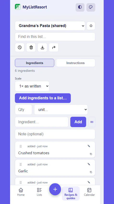 MyListResort screenshot