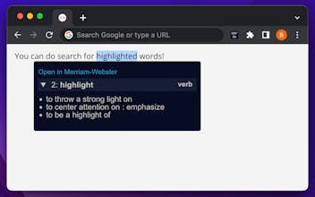 Merriam Webster Browser Extension gallery image