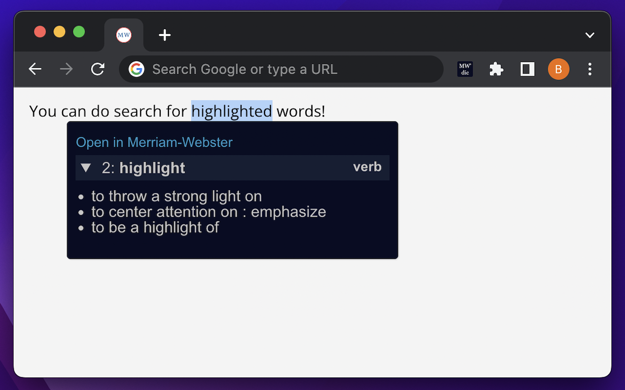 Merriam Webster -browserverlenging media 4
