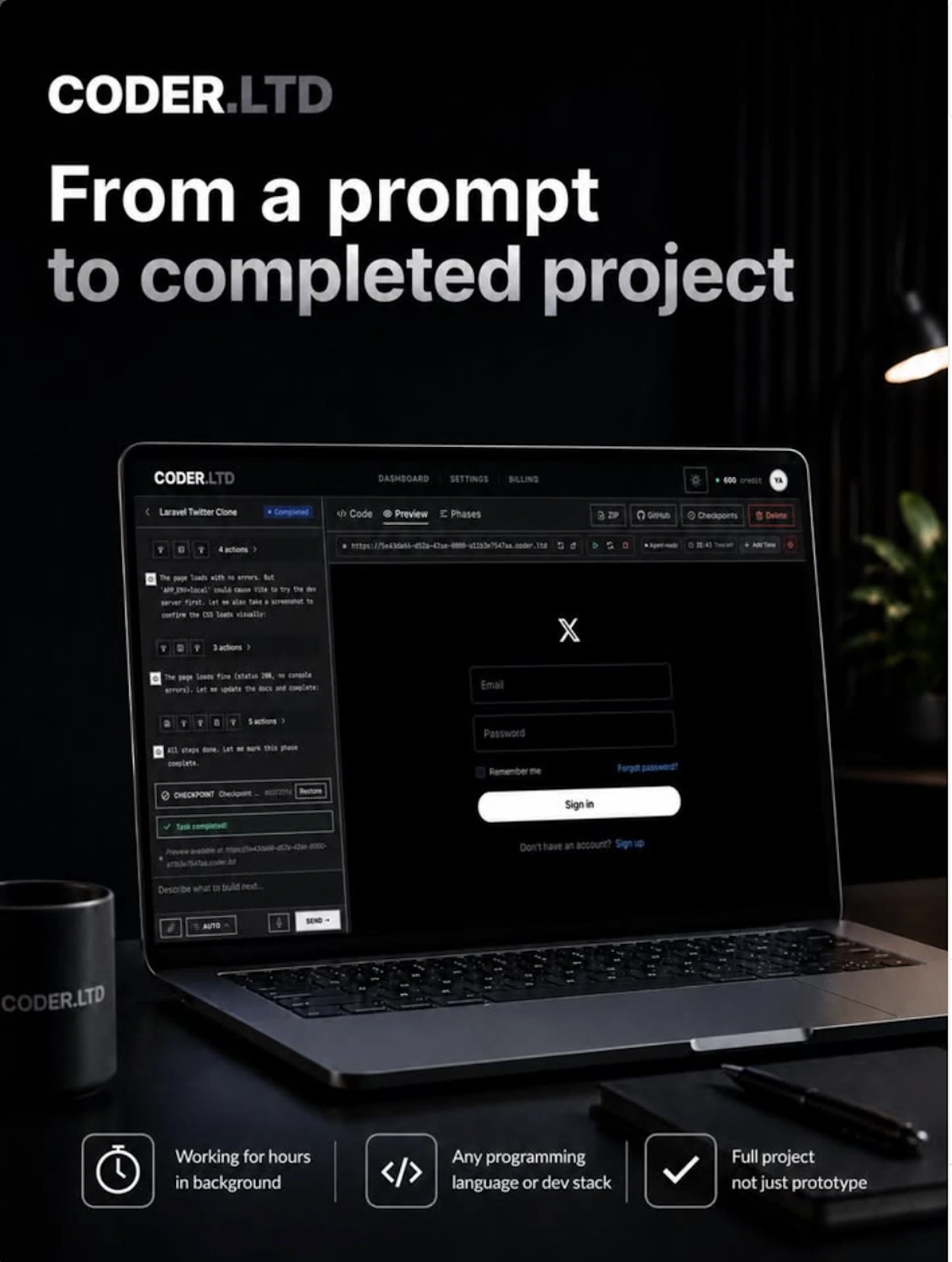 Coder.ltd — Describe It. We Build It. screenshot 2