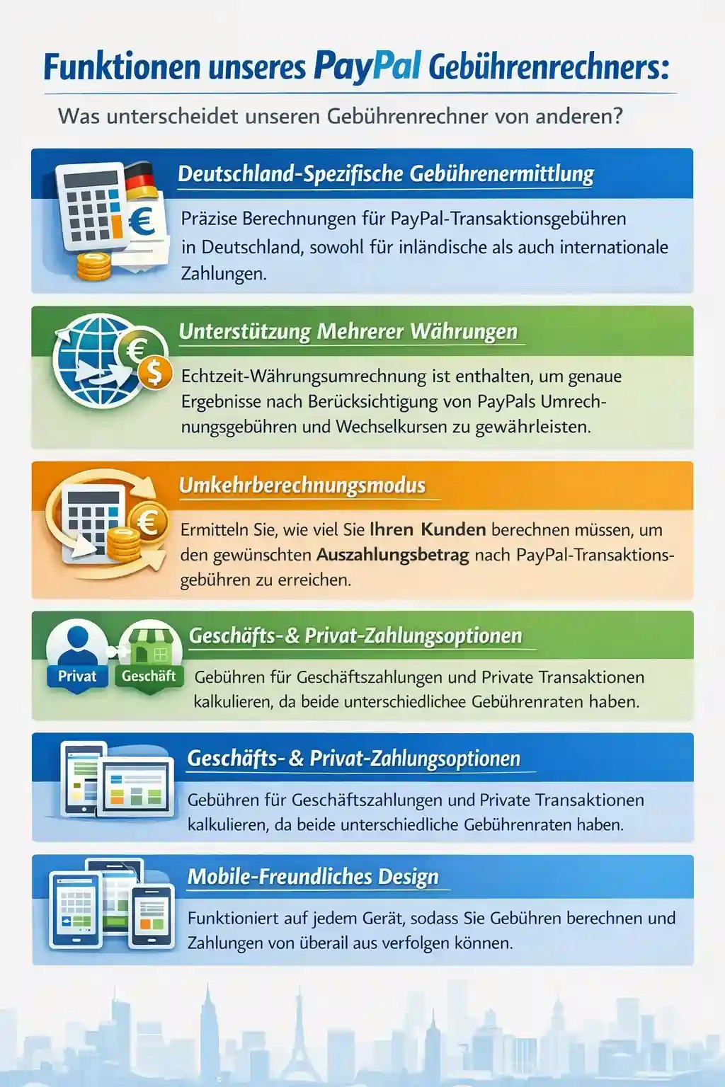 PayPal Gebührenrechner Deutschland - Screenshot 2 showing product features and functionality