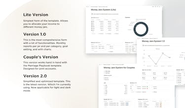 Notion Money Jars System 2.0 gallery image