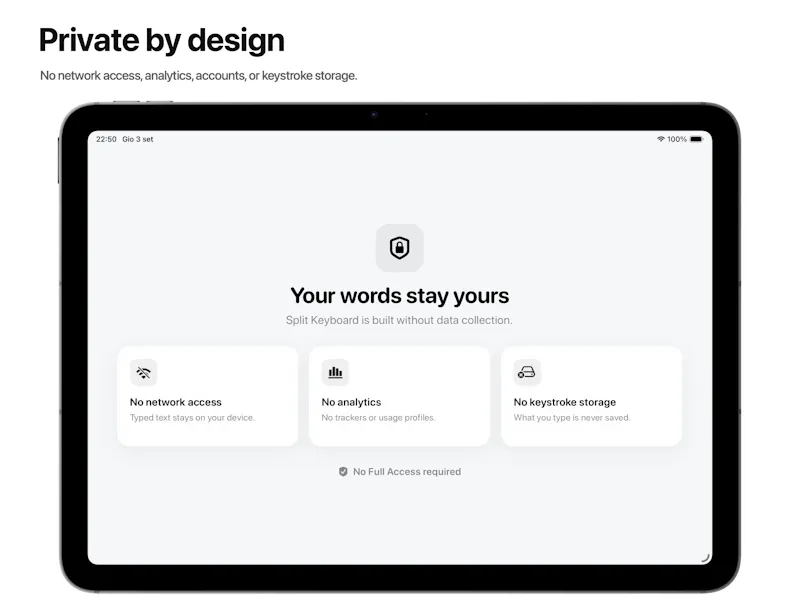 Split Keyboard for iPad screenshot 3