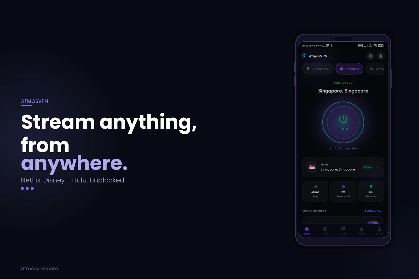 AtmosVPN screenshot 2