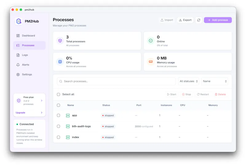 PM2Hub screenshot 4