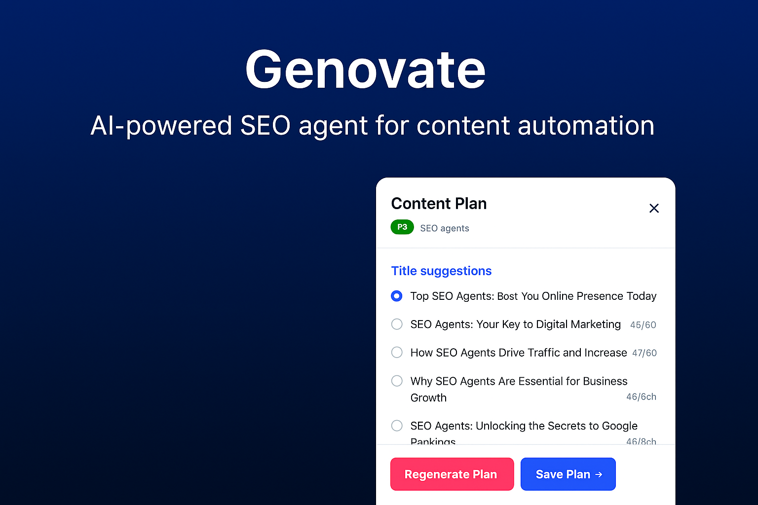 Media Genovate |Tự động hóa SEO của bạn - Từ từ khóa đến xếp hạng - hoàn toàn tự động. 1