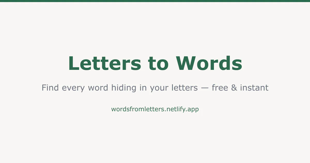 Letters to Words gallery image