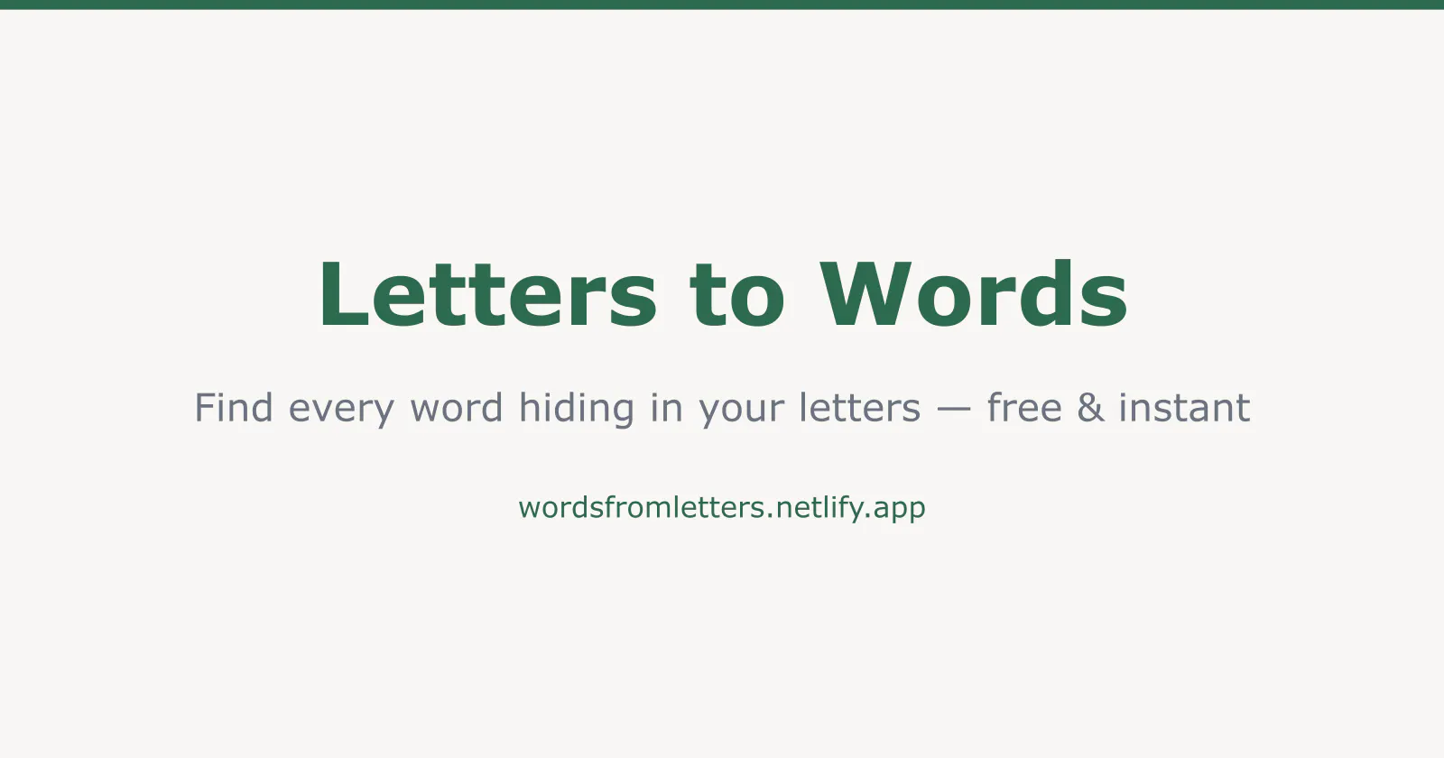Letters to Words screenshot 1