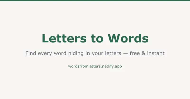 Letters to Words screenshot 1