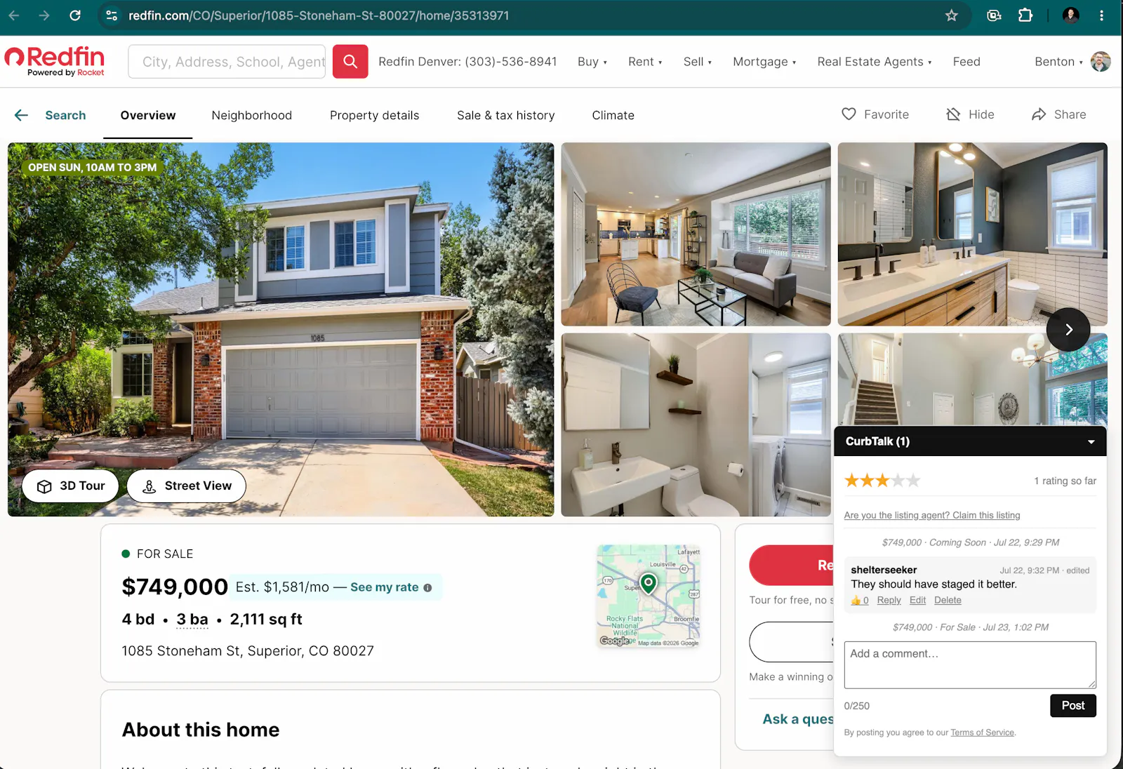 CurbTalk - Comments on Zillow and Redfin screenshot 3