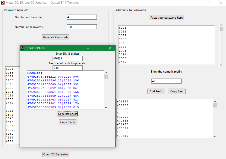 Generatore di bidone e cc - app desktop - App desktop media 2