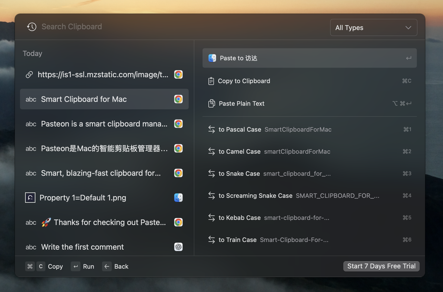 Paston - Moderne Zwischenablage für Mac Medien 4