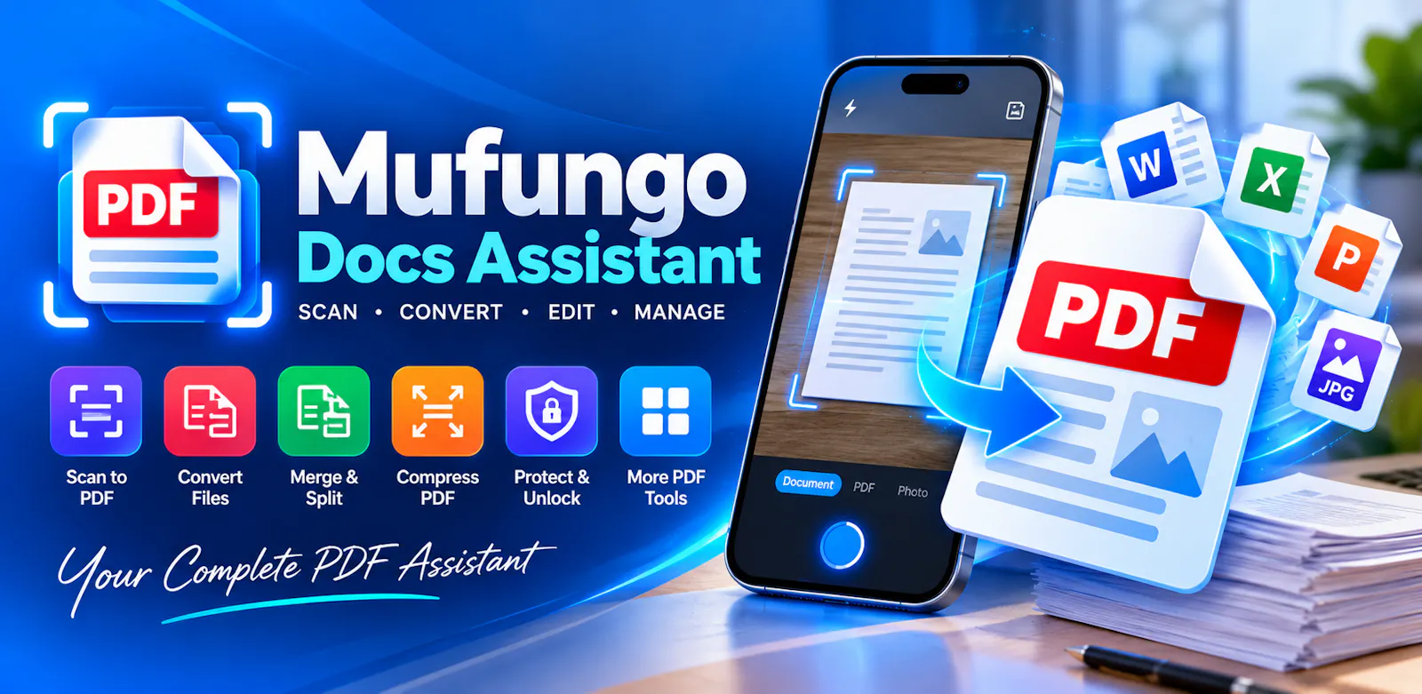 Mufungo Docs: PDF Scanner & CV screenshot 1