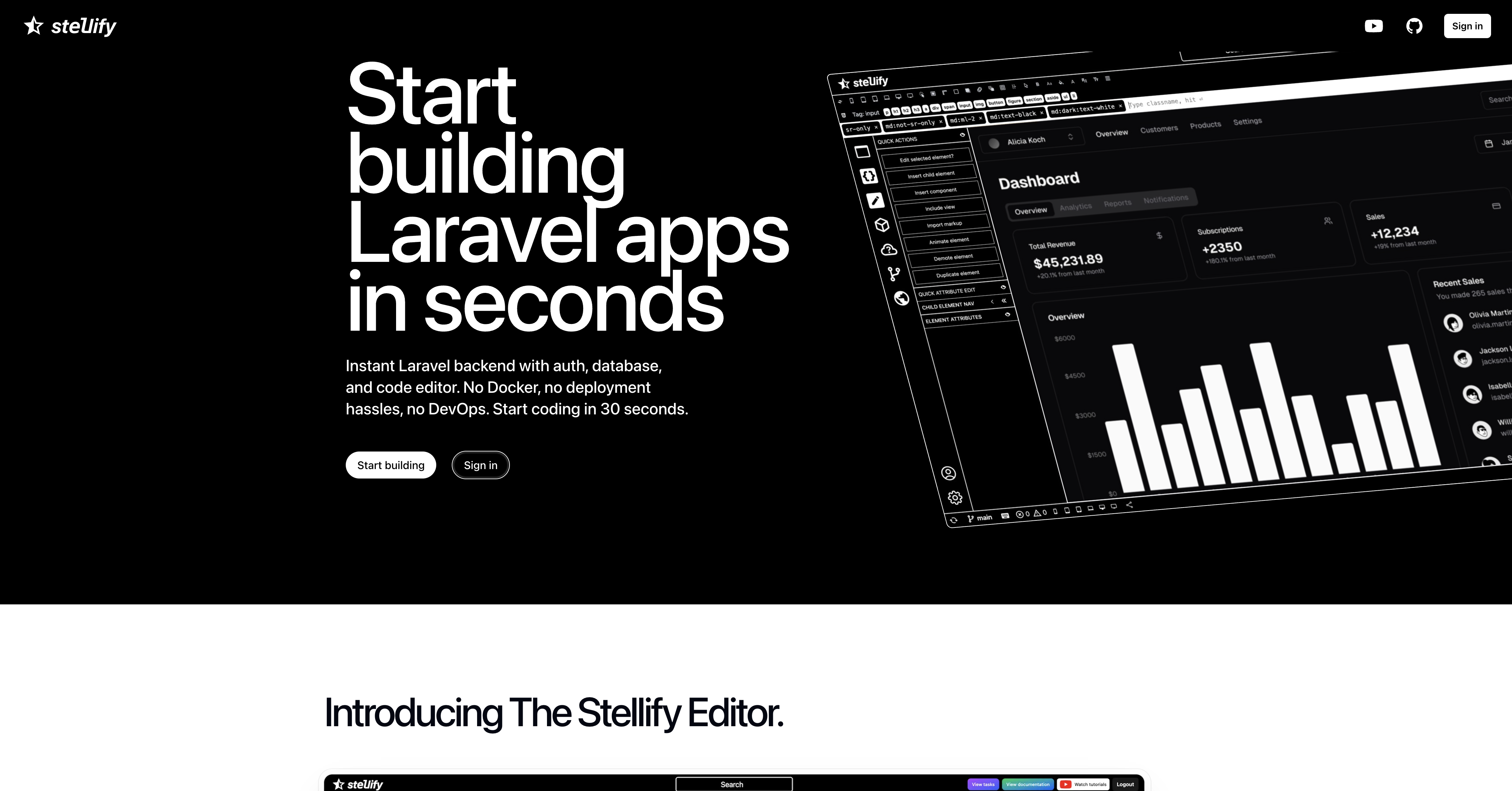 Stellify - Main product screenshot demonstrating key features and user interface