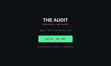 The Audit — Subscription Creep Toolkit gallery image
