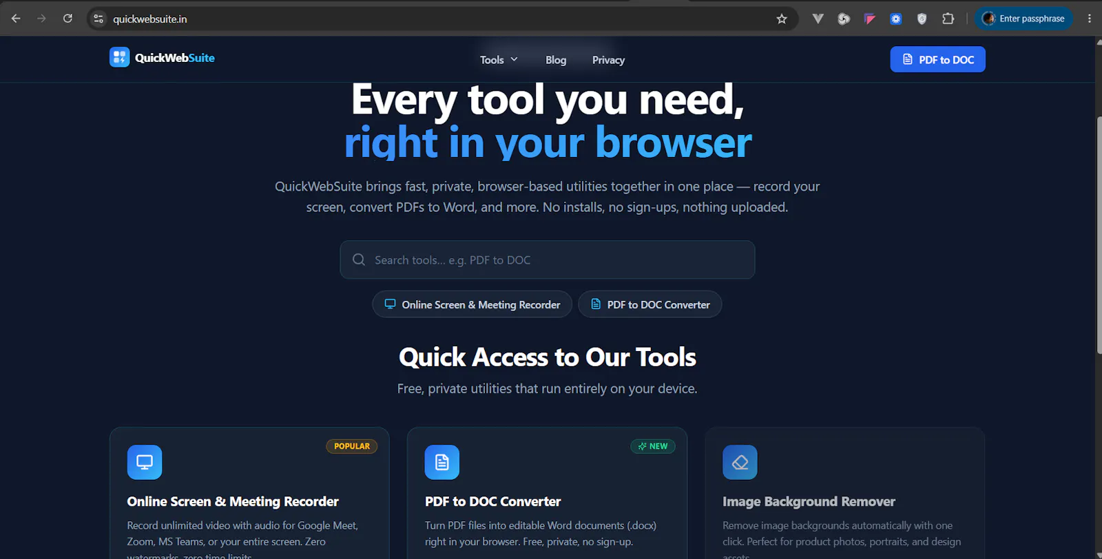 QuickWebSuite Screen Recorder screenshot 2