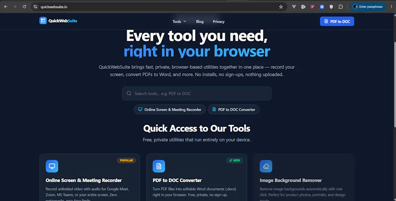 QuickWebSuite Screen Recorder screenshot 2