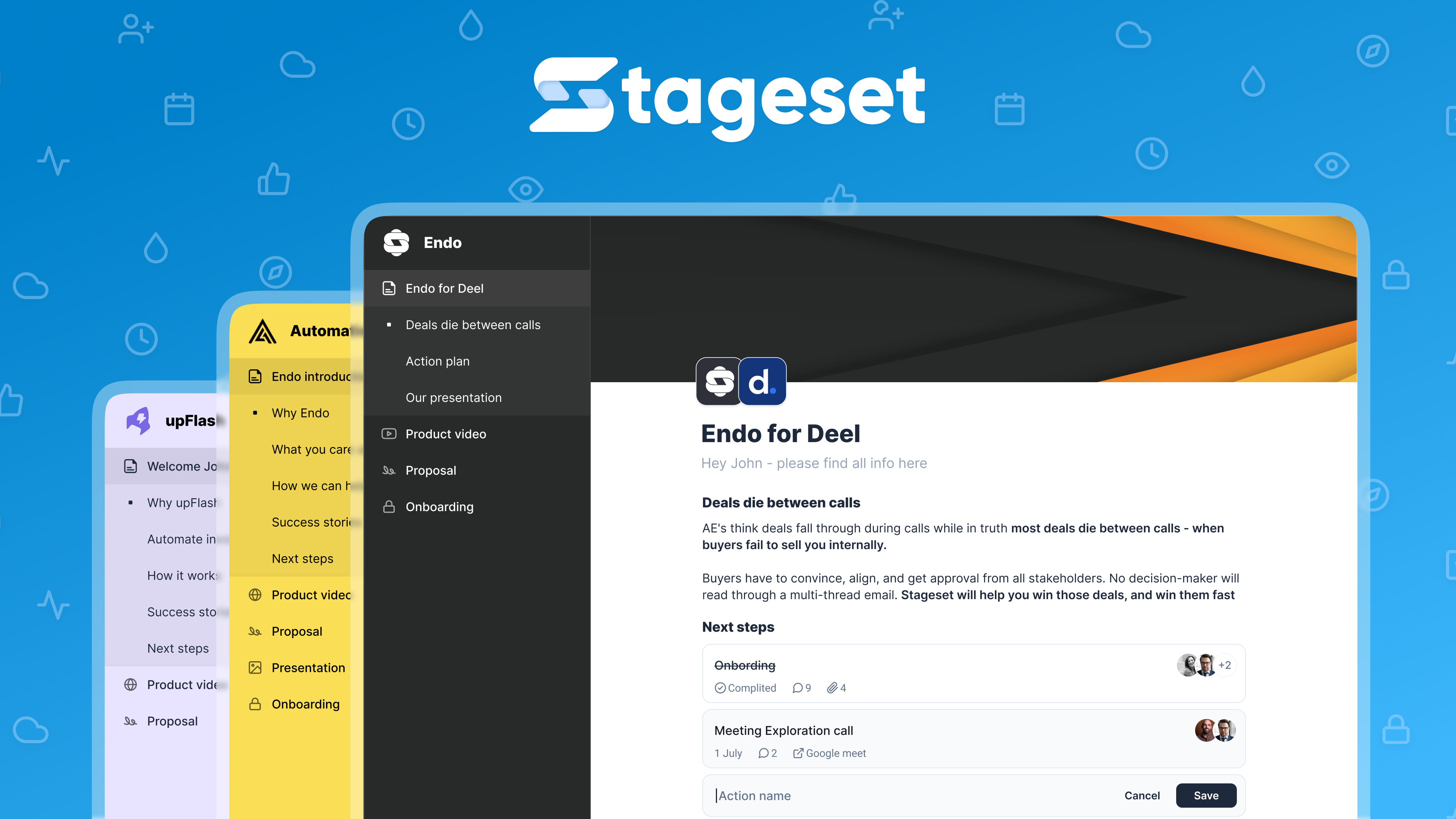startuptile Stageset-Create deal-winning sales rooms in seconds