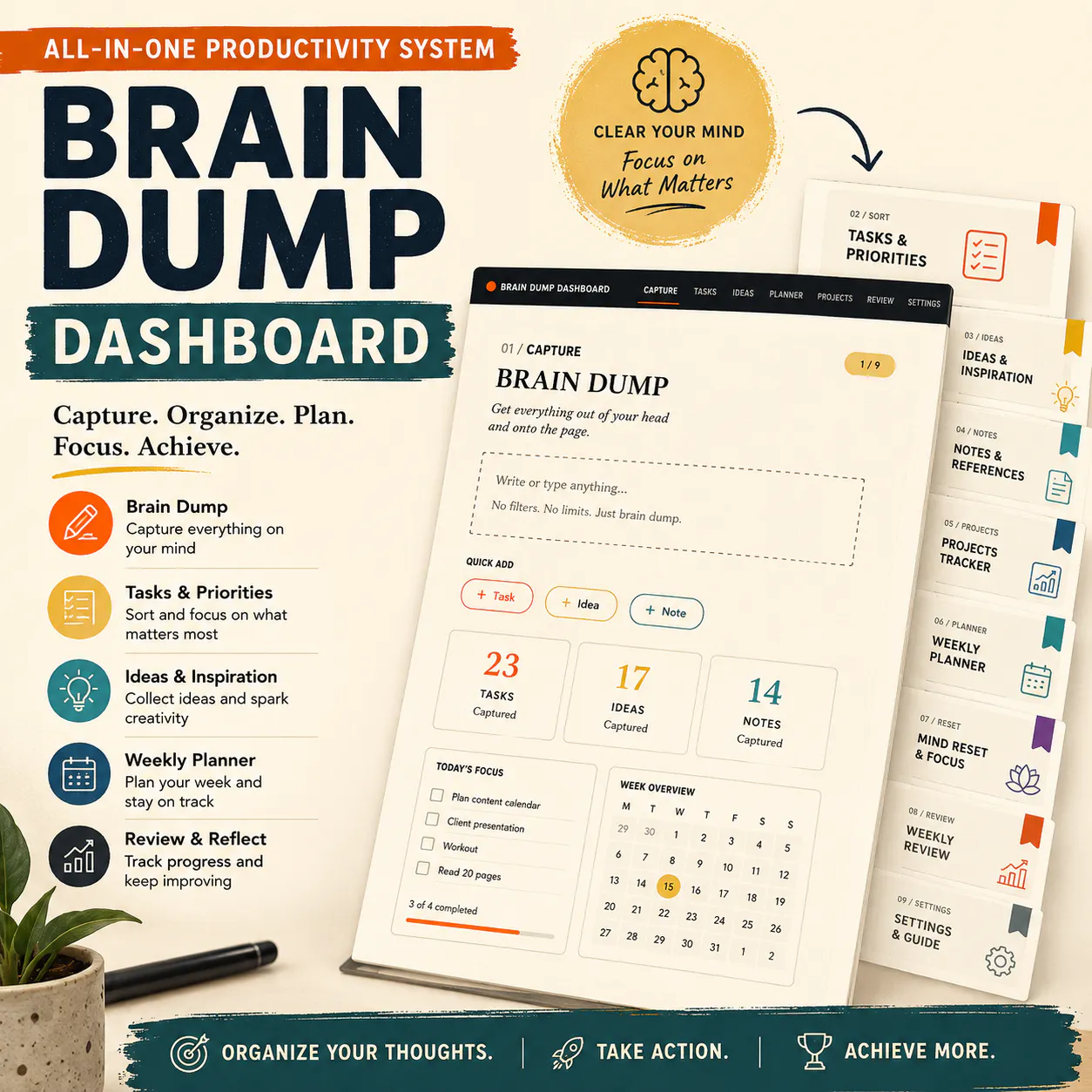 Brain Dump Dashboard | Clear Your Mind gallery image