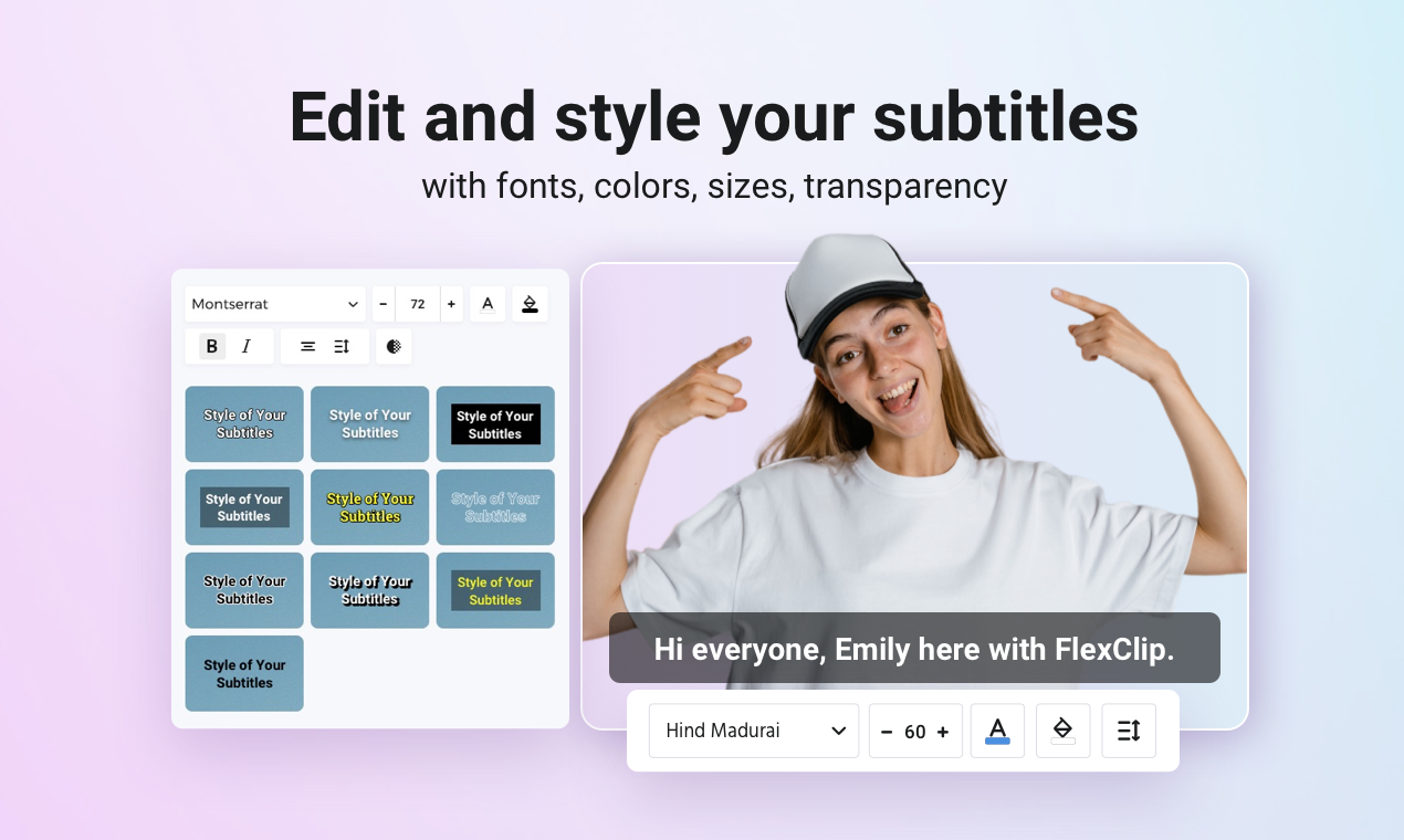 FlexClipによるオートサブタイトル media 4