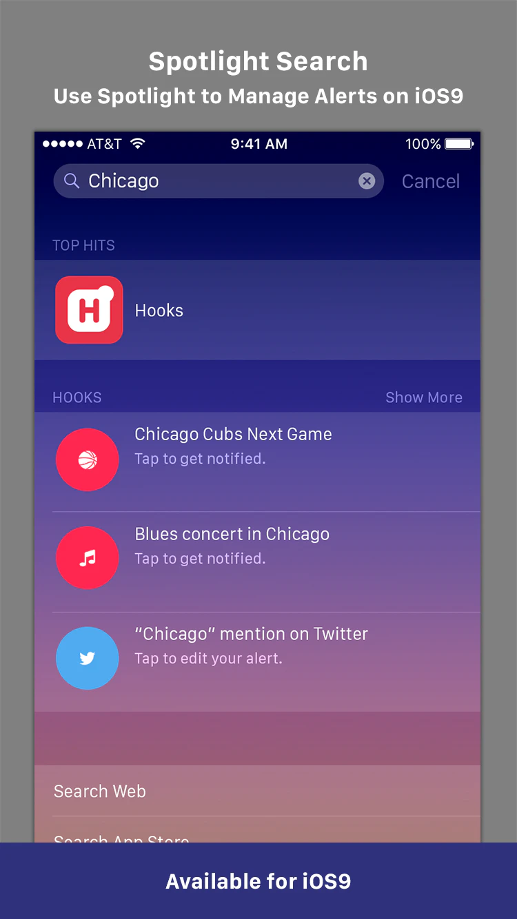 Hooks 3.0 - Manage Alerts From Spotlight, 3D Touch, Redesign