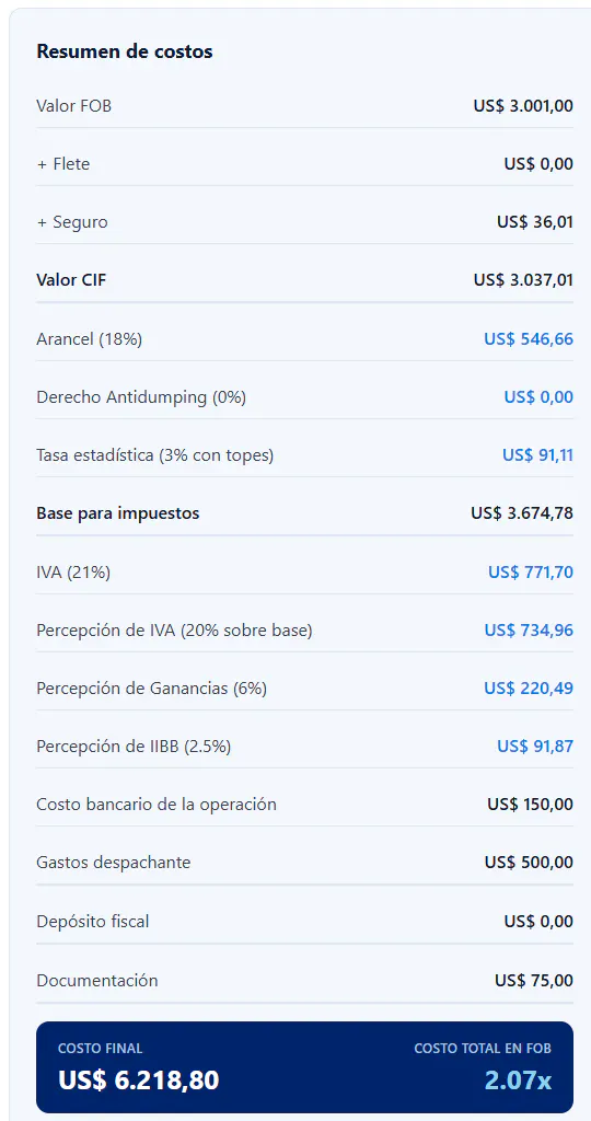 Calculadora de Importaciones gallery image