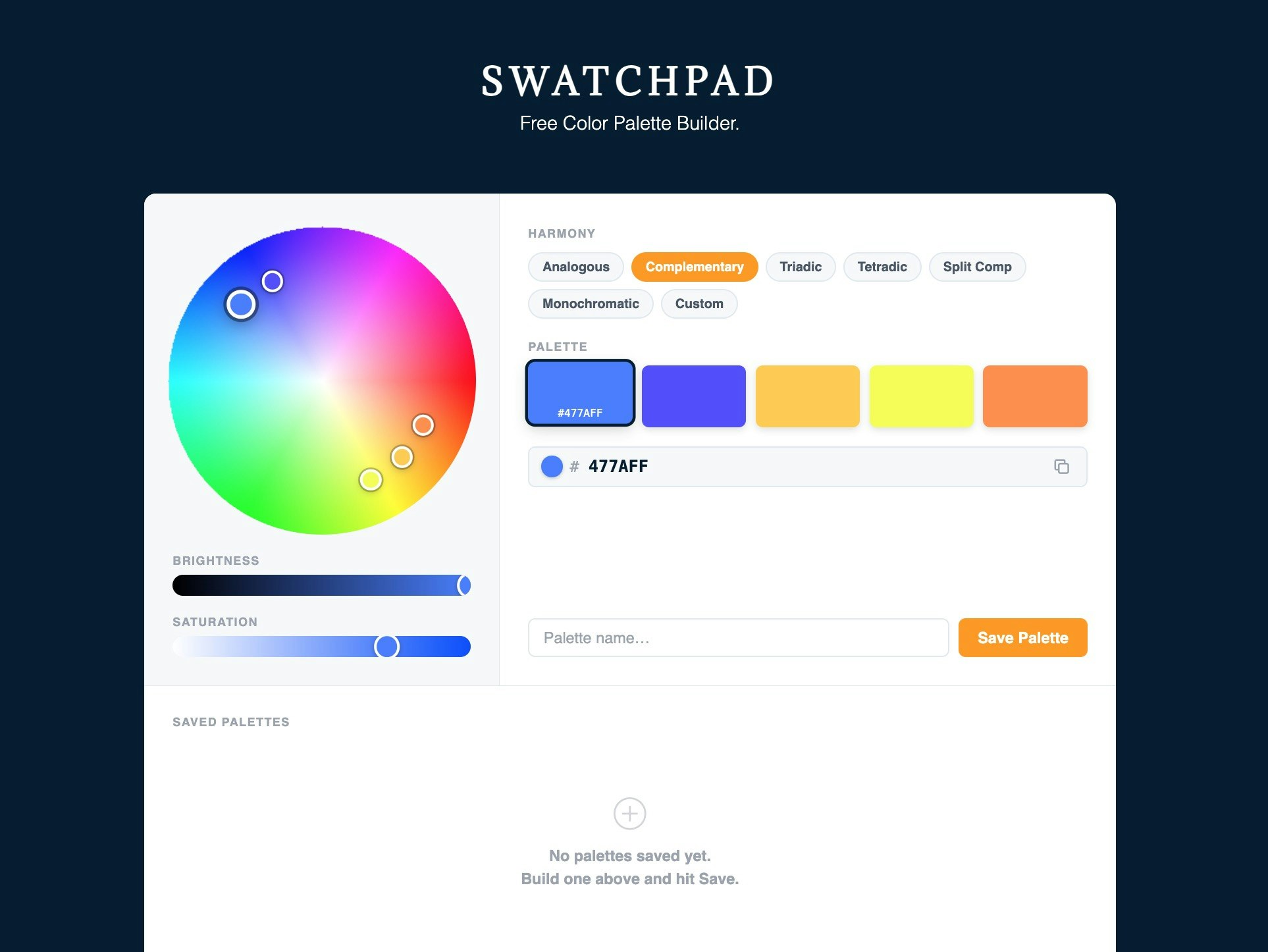 Swatchpad - Main product screenshot demonstrating key features and user interface