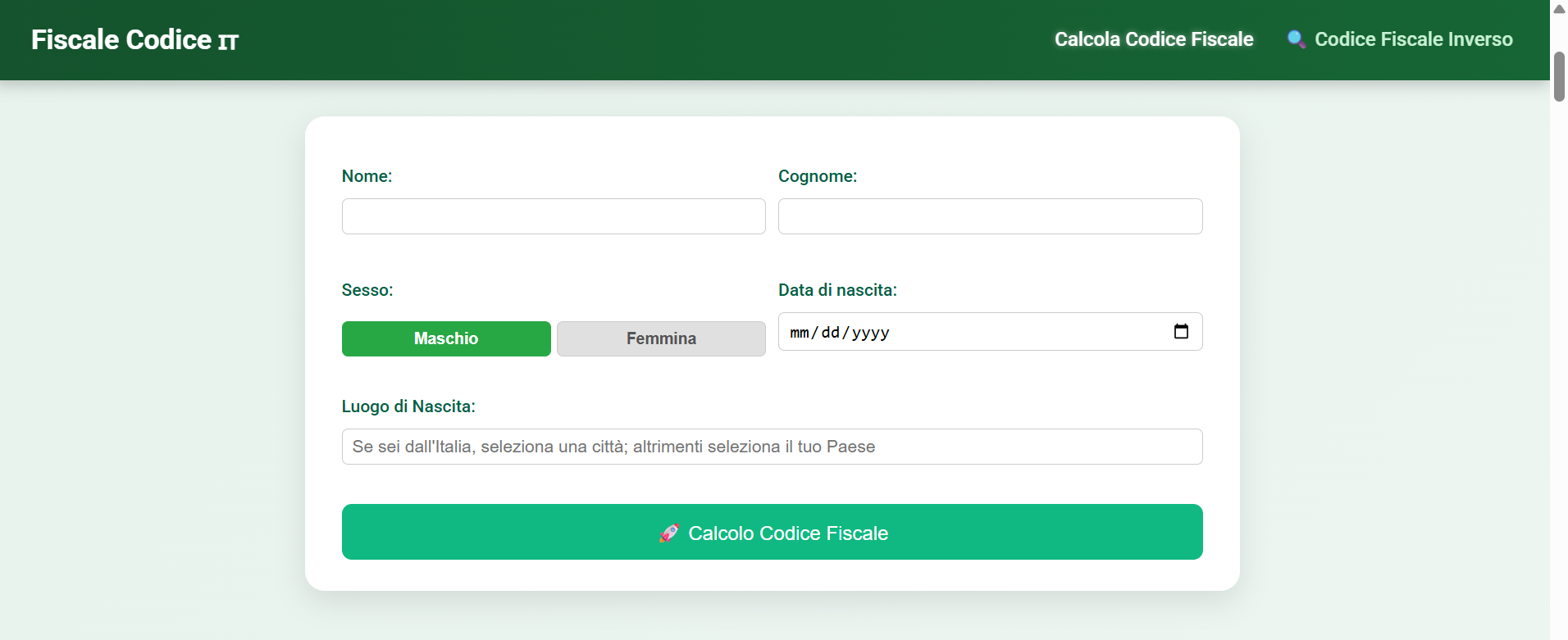 Calcolo Codice Fiscale gallery image