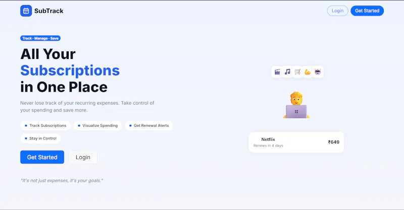 SubTrack screenshot 1