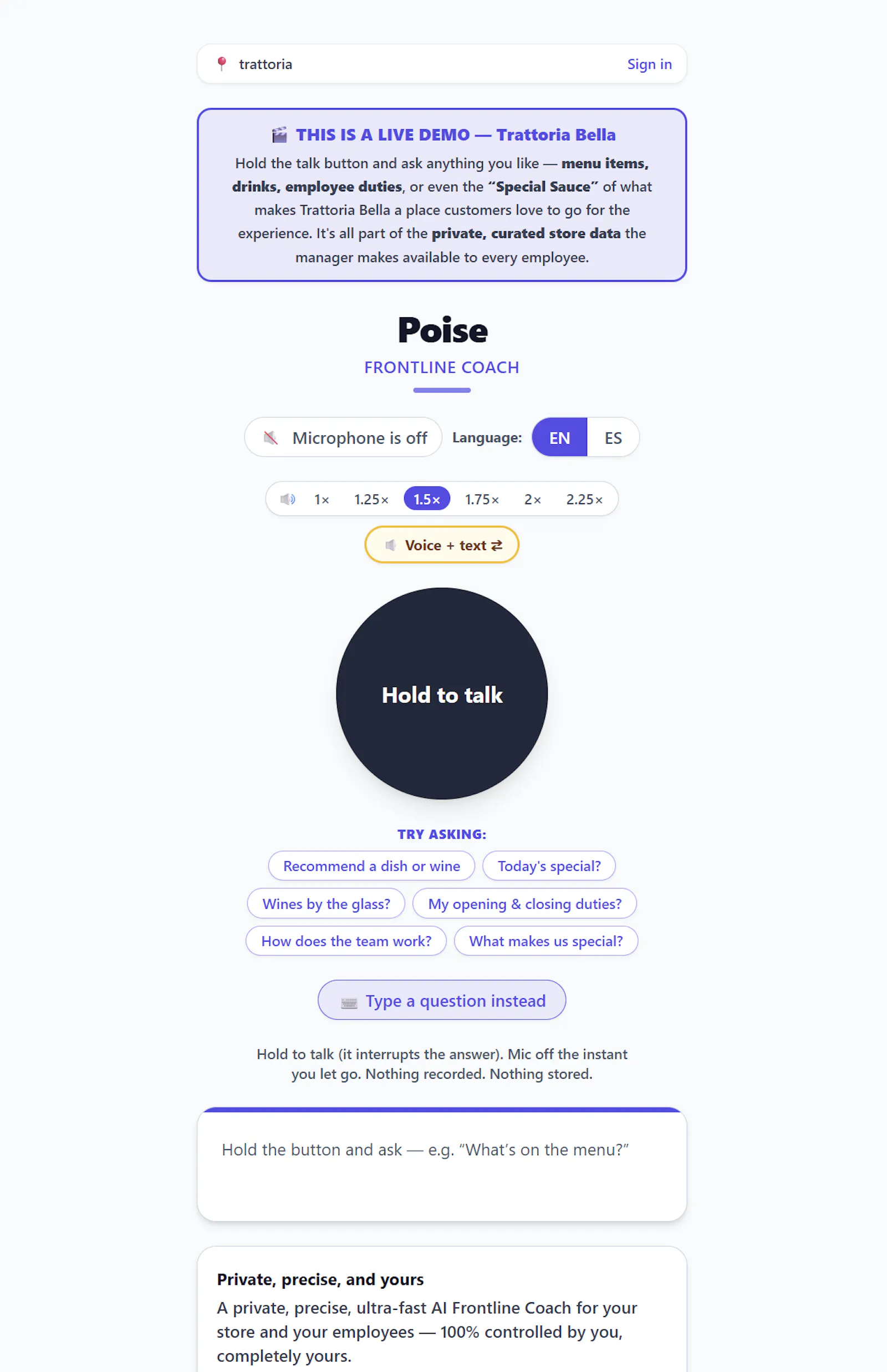 Poise screenshot 2