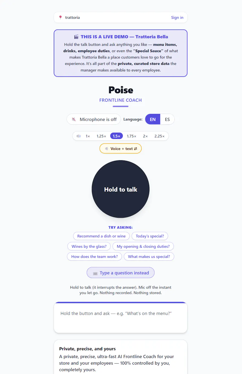 Poise screenshot 2