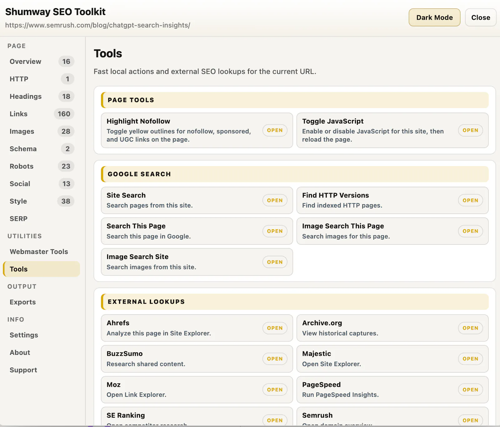 Shumway SEO Toolkit screenshot 13