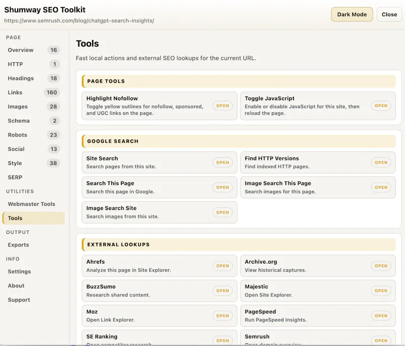 Shumway SEO Toolkit screenshot 13