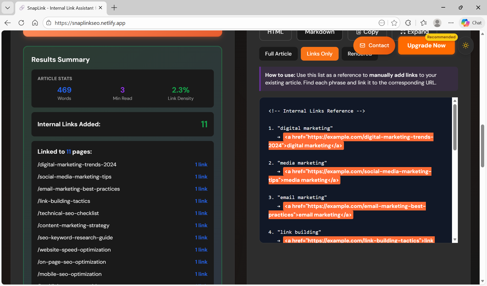 SnapLink - Screenshot 2 showing product features and functionality
