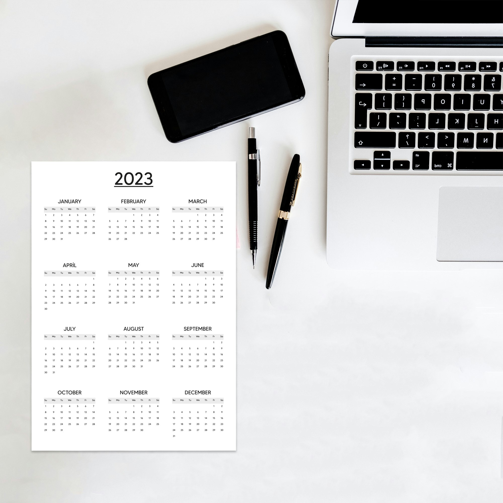 2023 Drukbare jaarlijkse kalender - 2023 Drukbare jaarlijkse kalender media 2