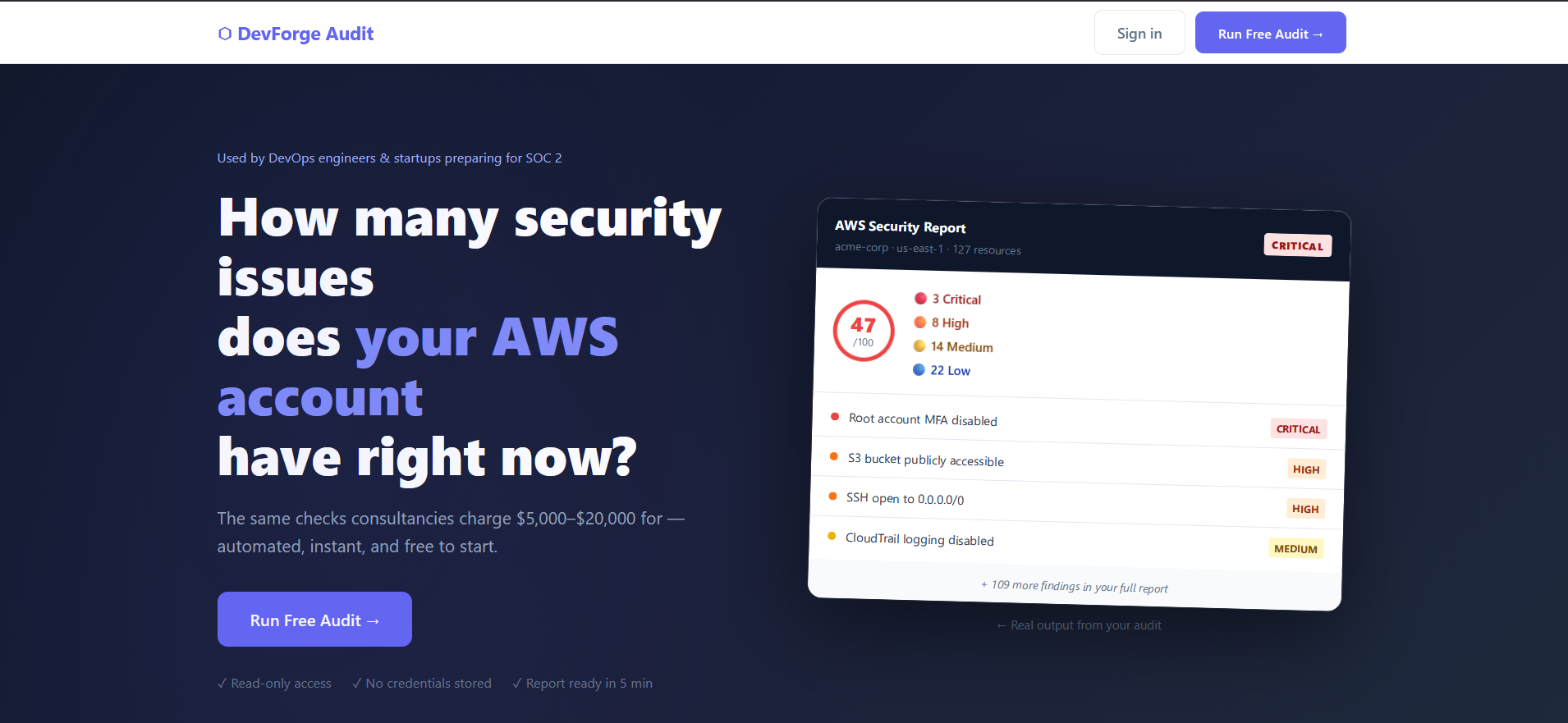 DevForge Audit
