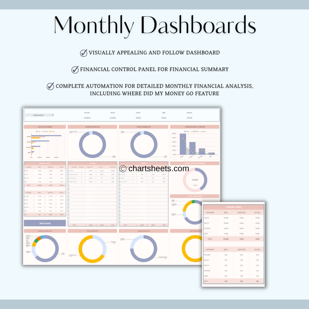 Monthly Budget Spreadsheet Template media 4