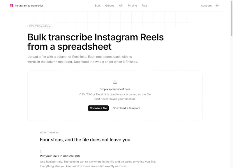 Instagram to Transcript screenshot 3