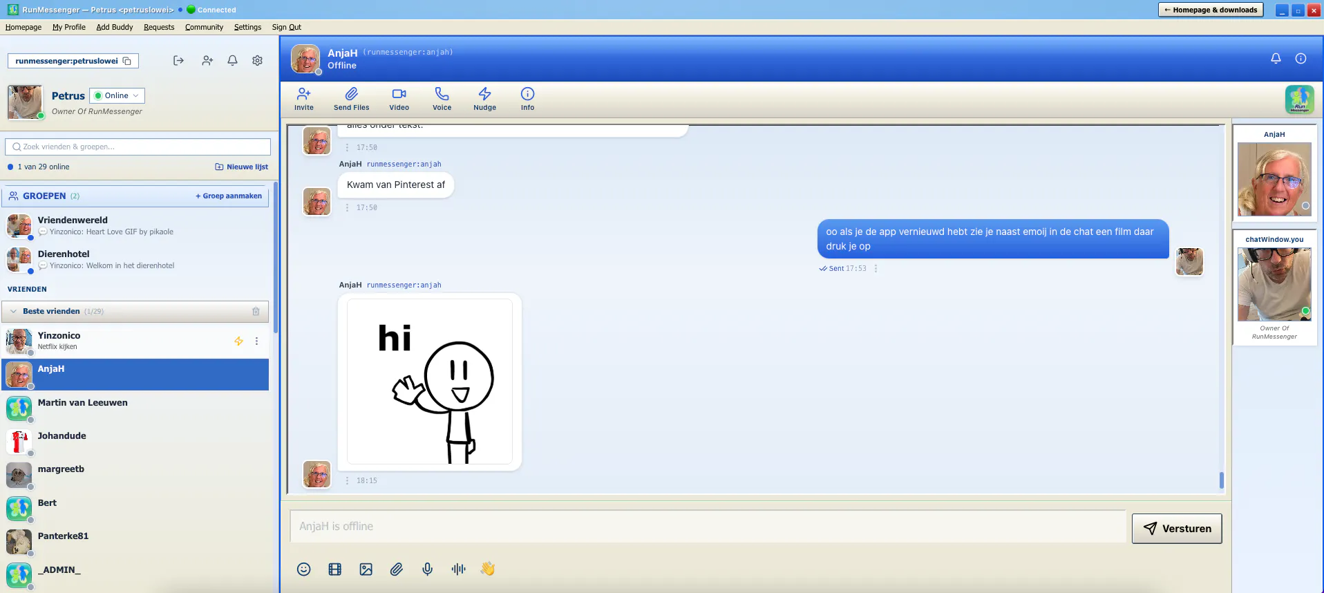 RunMessenger screenshot