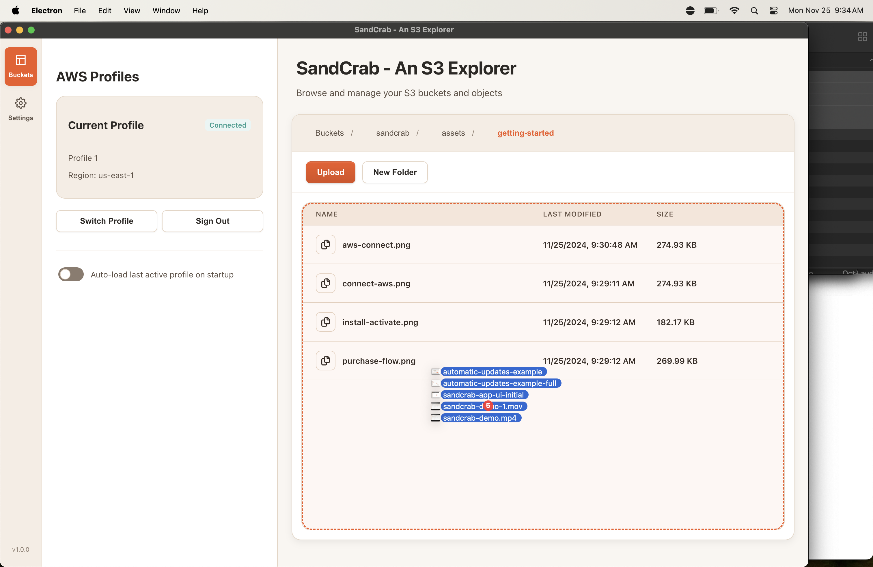모래 크랩 - MACOS 용 Amazon S3 GUI 미디어 6