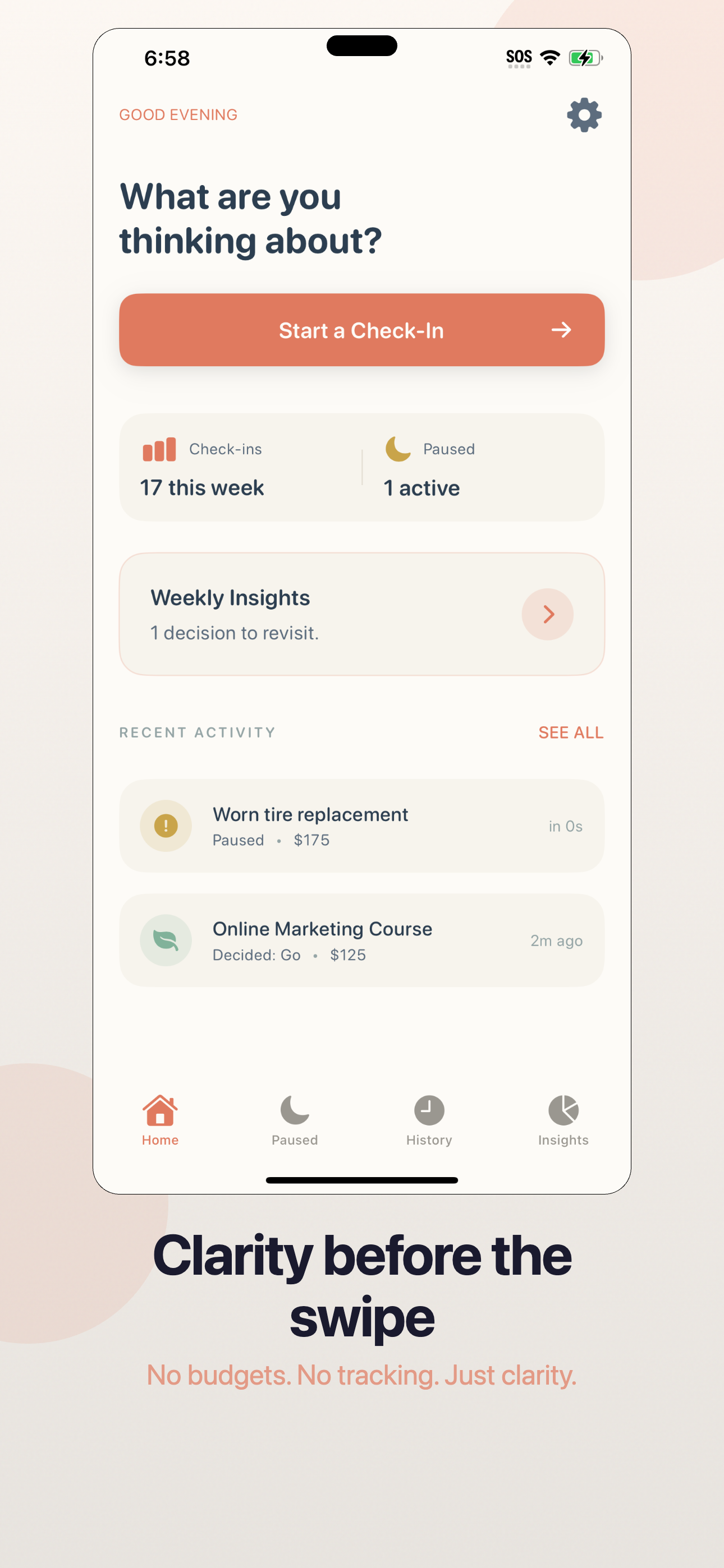 MeanIt — Mindful Spending - Screenshot 2 showing product features and functionality
